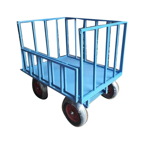 Industrial Material Handling Trolley - Color: Blue