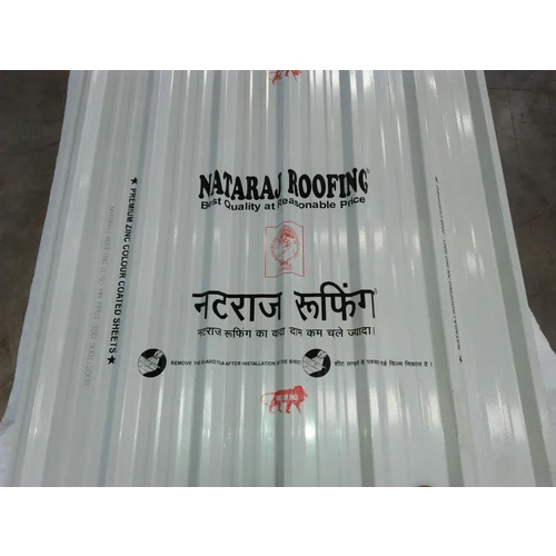 Colored Roofing Sheet - Steel / Stainless Steel, Standard Size, Elegance White | Galvanized Surface, Environmental Resistance, Residential & Commercial Use