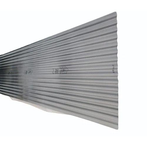 Corrugated Roofing Sheets - Stainless Steel, Standard Size, Blue Color | Coated Surface, Weather-Resistant for Commercial Use