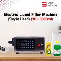 Sonic Industries Single-Head Electric Liquid Filler Machine 10ml-3500ml Range