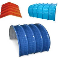 Crimped Profile Ridge - Steel / Stainless Steel / Frp , Standard Size, Blue Color, Color-coated Surface, Versatile Industrial Roofing & Cladding Solution
