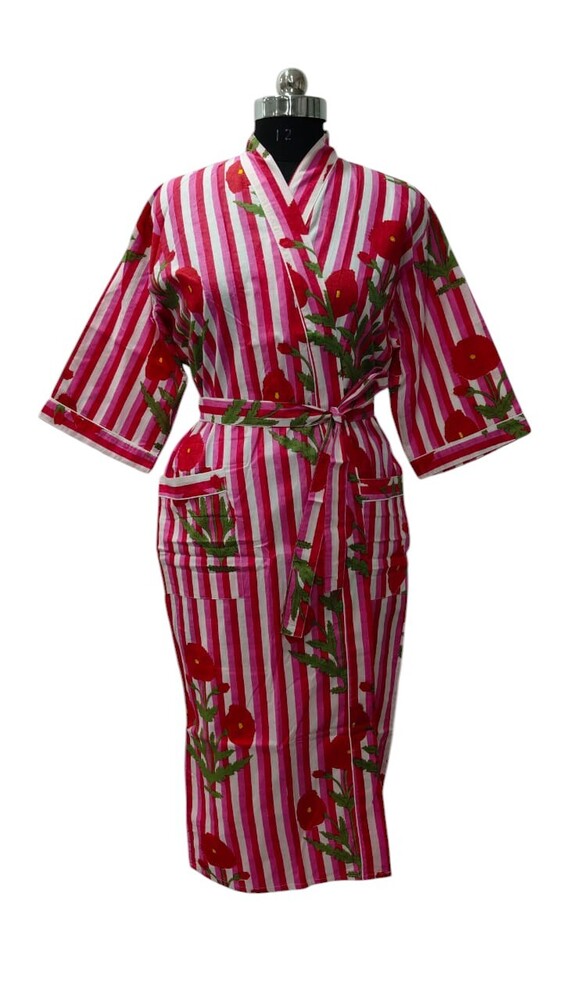 Cotton Screen printed Long Kimono