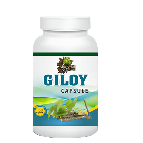 Giloy Capsules - 120 Vegetarian Capsules, Herbal Medicine for Adults | Take After Meals, Room Temperature Storage