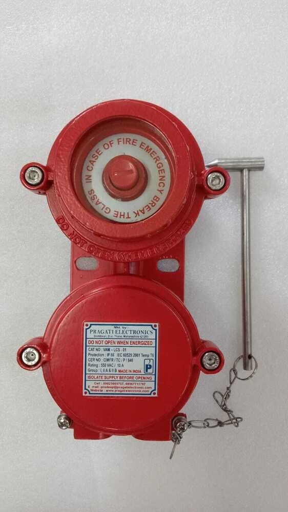 Cast Aluminium Alloy Red Flameproof Manual Call Point