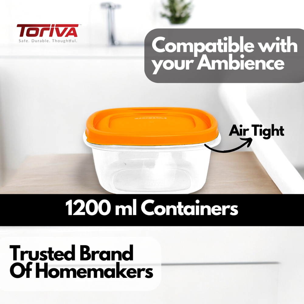 1200ml Counter Top Container: Set Of 3