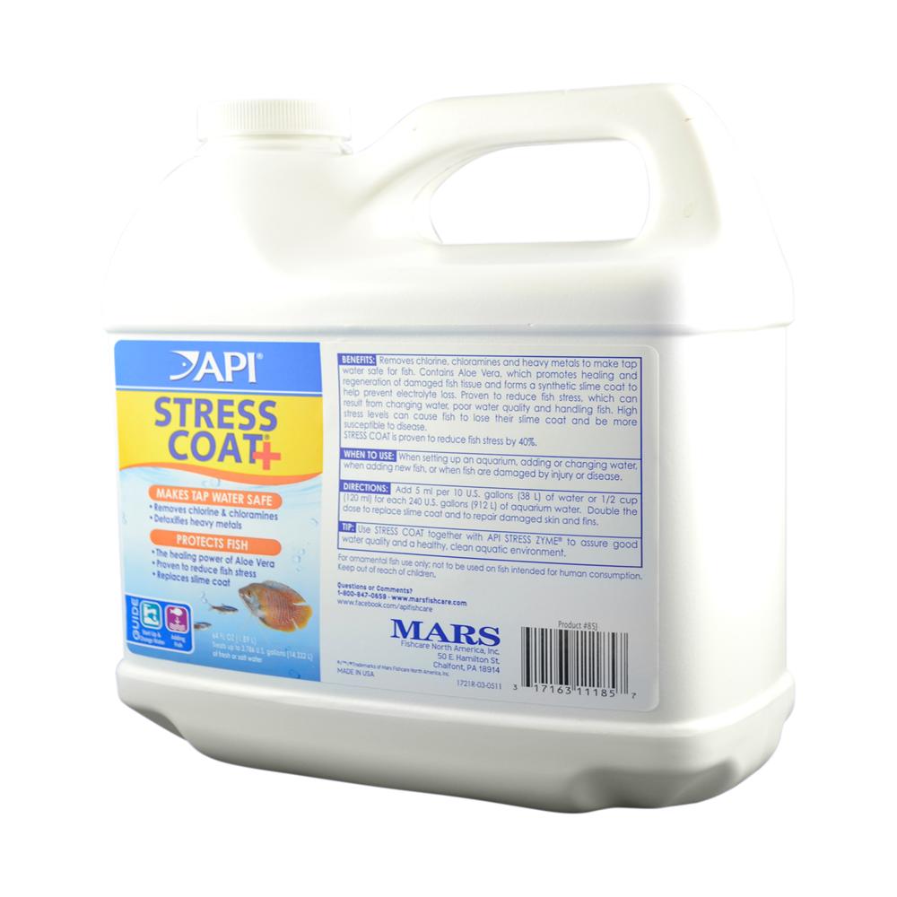 Stress Zyme - 1.89 L Liquid Treatment | Contains 300 Million Live Bacteria, Reduces Aquarium Maintenance Stress, Improves Biological Filter, Maintains Clean Water For Fresh And Saltwater Aquariums