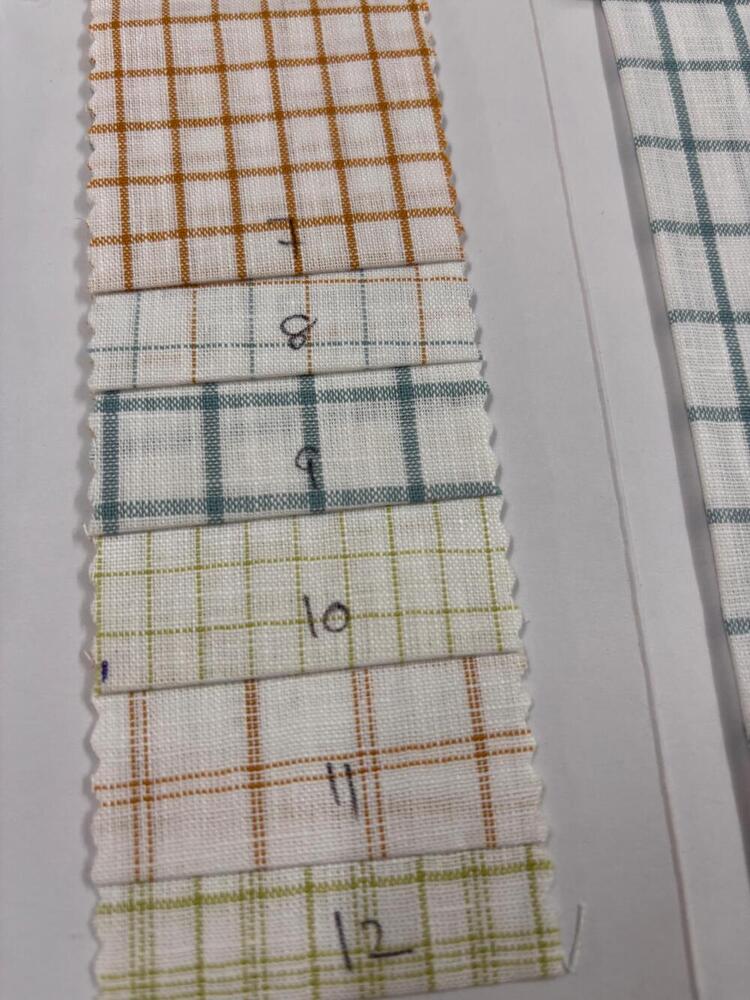 100% Cotton Fabric - Color: Multicolour Checks