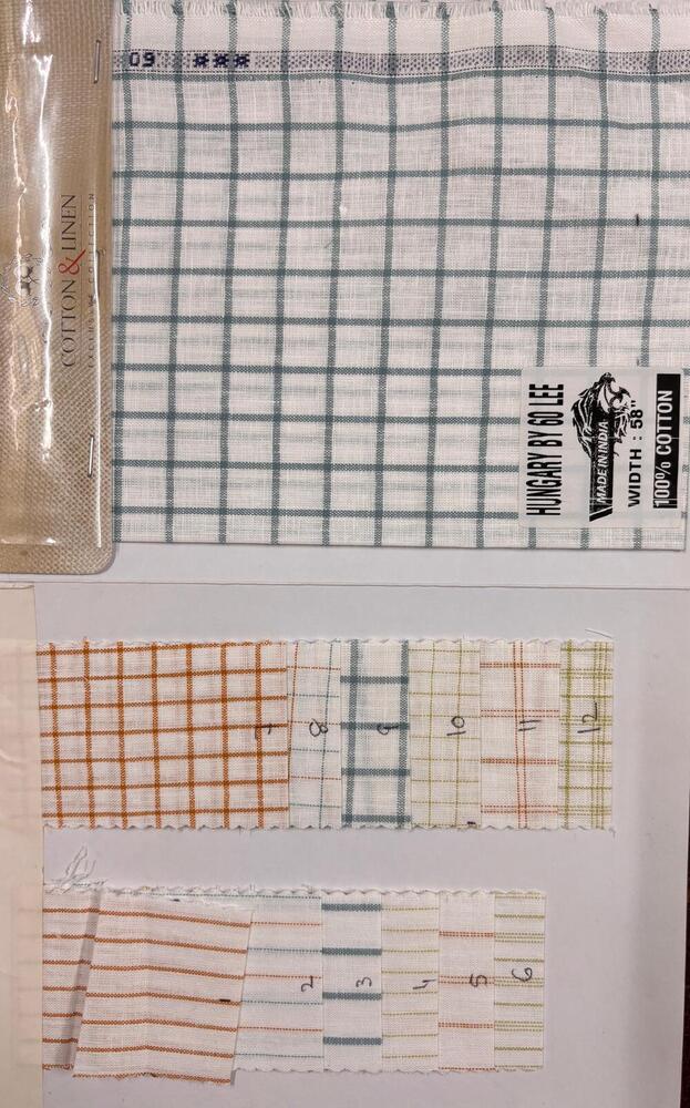 100% Cotton Fabric - Color: Multicolour Checks