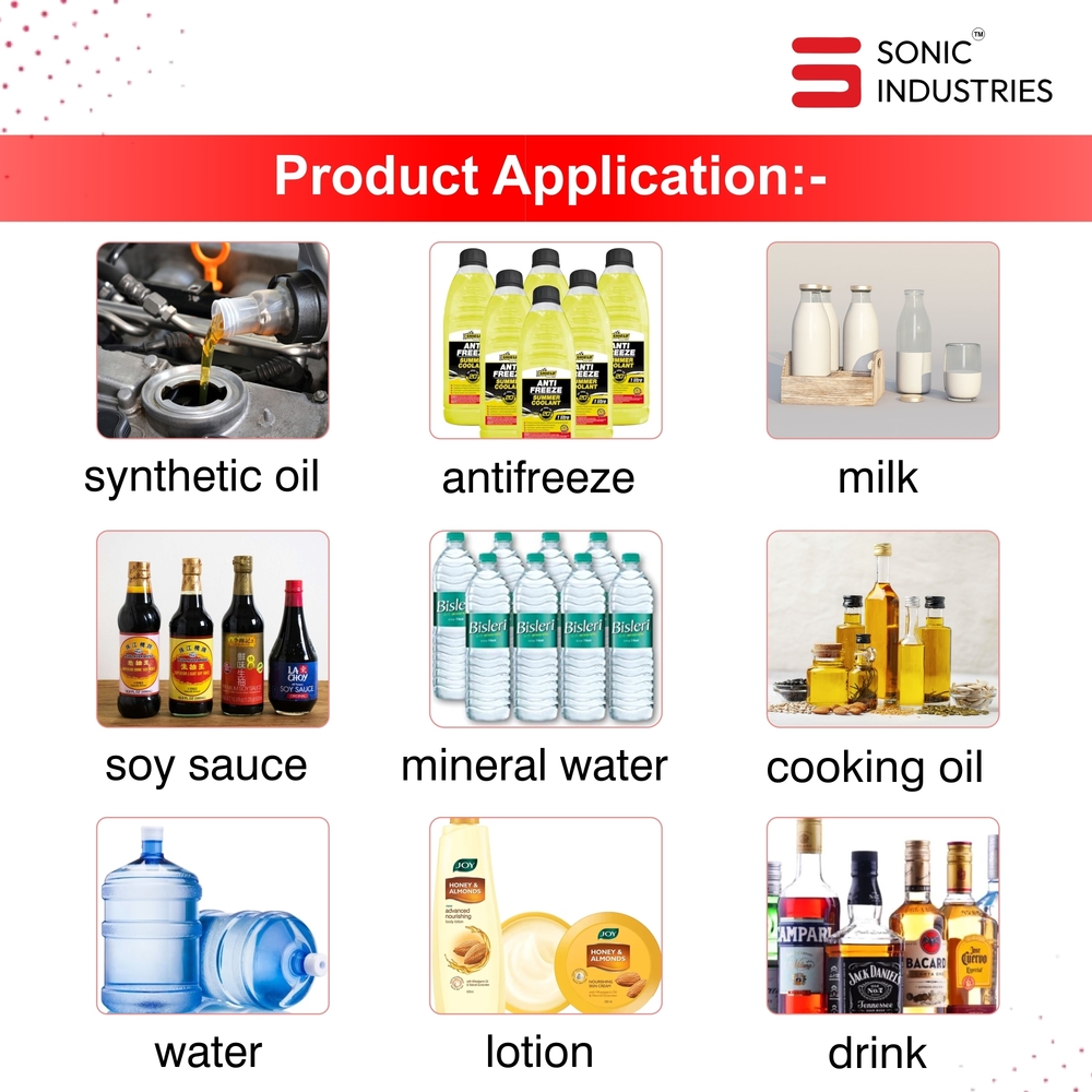 Sonic Industries Double Head Electric Liquid Filler Machine |220V/110V |10ml-3500ml Filling Range