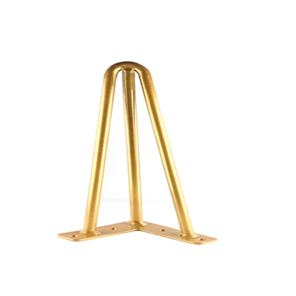 6 Inch Hairpin Legs Metal - 1/2 Dia 3 Rods Design - Mid Century Furniture Table Legs