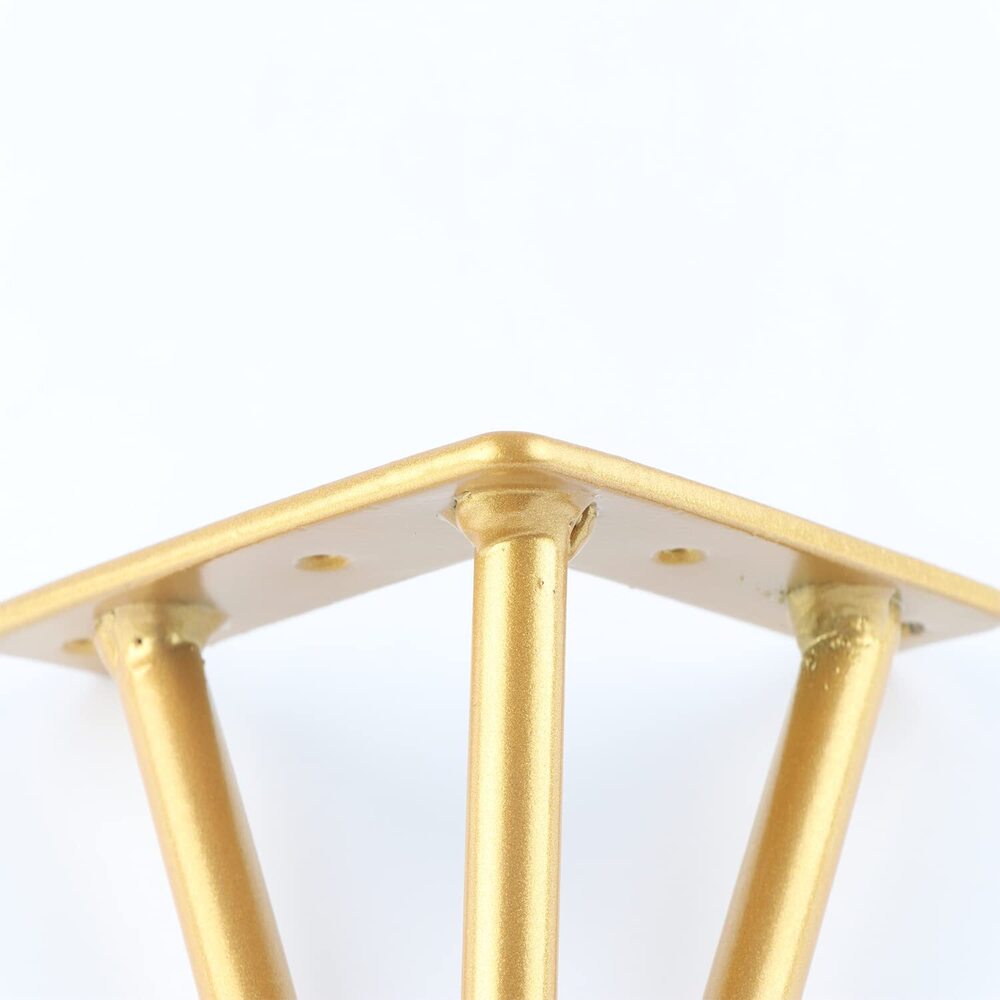 6 Inch Hairpin Legs Metal - 1/2 Dia 3 Rods Design - Mid Century Furniture Table Legs