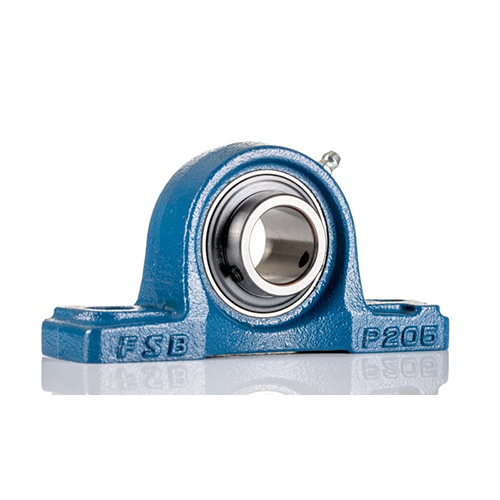 Pillow Block Bearing - Chrome Steel, Standard Size, Blue Color | 1-Year Warranty, Heavy-Duty Design for Smooth Rotation