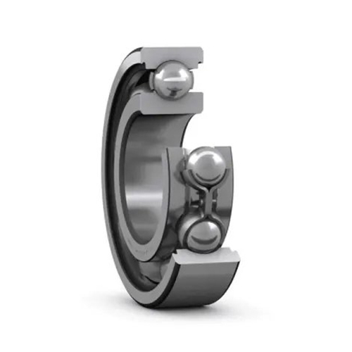 Deep Groove Ball Bearing - Stainless Steel, Standard Size, Sleek Silver Finish | Grease Lubricated, 1-Year Warranty, Ideal for Industrial Applications