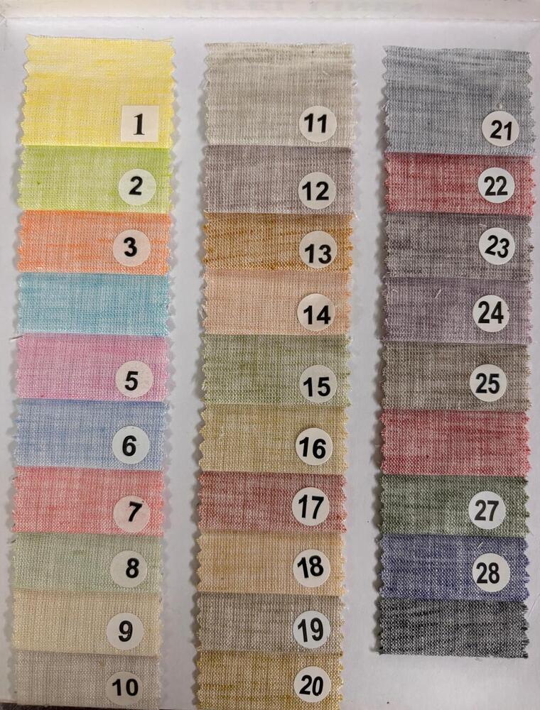 Kiya Linen Cotton Fabric - Color: Multi Colours