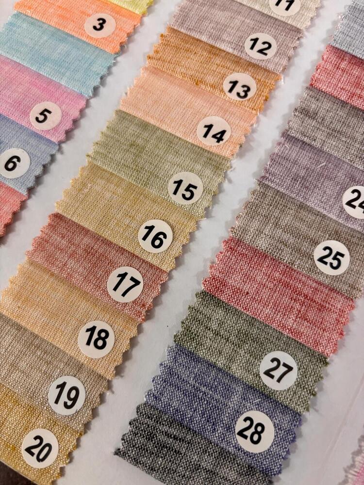 Kiya Linen Cotton Fabric - Color: Multi Colours