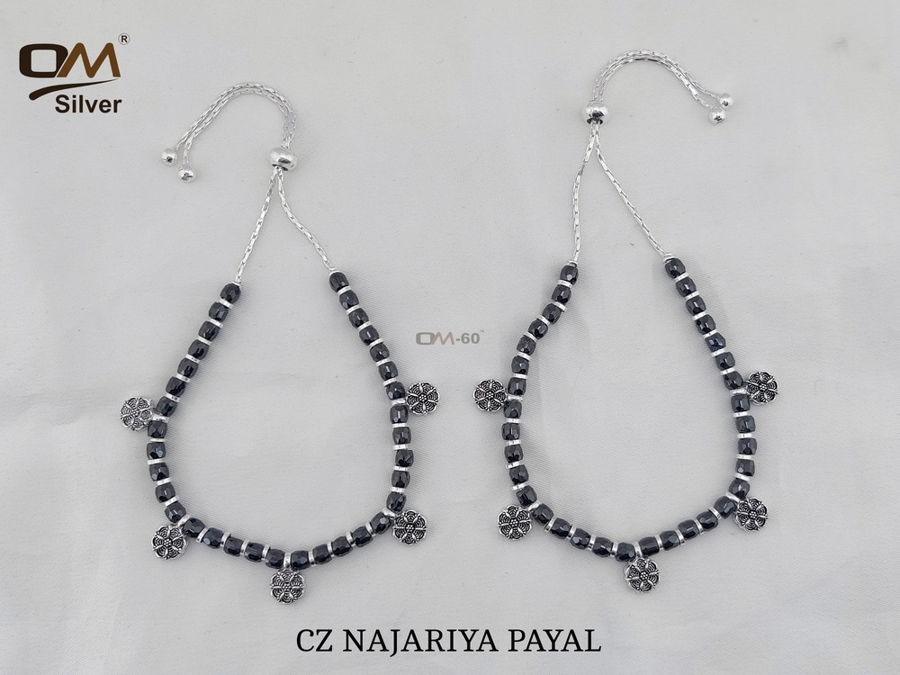 सिल्वर CZ नज़रिया पायल