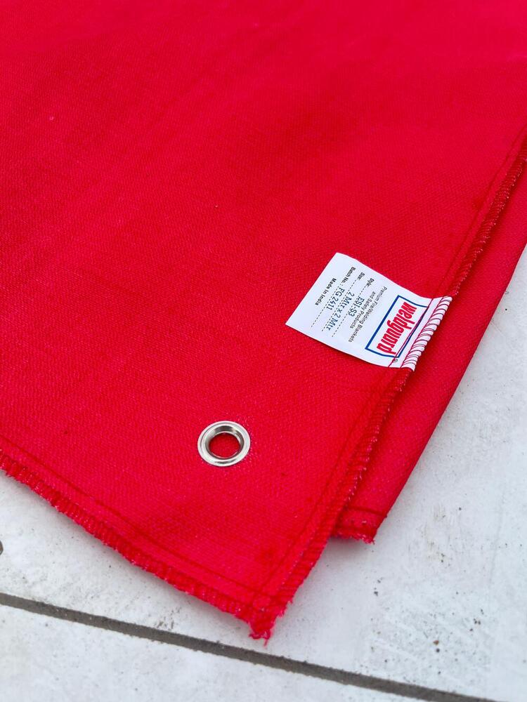 Safety Fire Blankets - Fiberglass, 1mtr X 2mtr Or 2mtr X 2mtr, White, Red, Yellow | Fire Fighting, Temperature Range: 500-550â°c, 420 Gsm