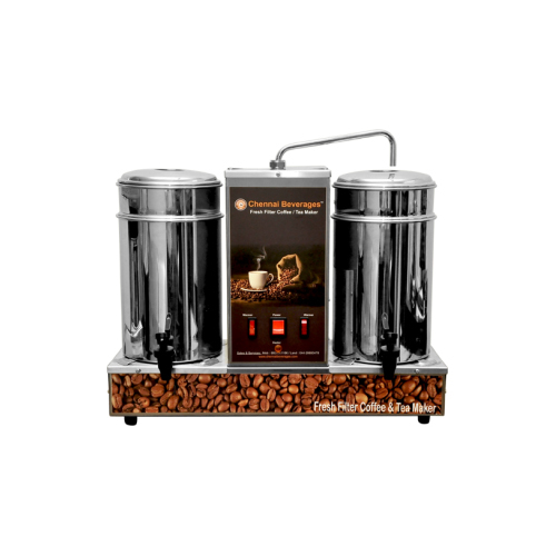 Tea Coffee Maker - Stainless Steel, Silver Finish | Semi-Automatic, User-Friendly, 220-240 Volt, 1-2 Year Warranty