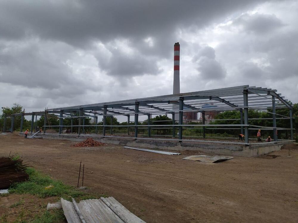 Industrial Peb Structure Fabrication Service - Steel, High Load Capacity, Customizable Height & Span | Prefabricated, Powder Coated Finish, Efficient Design