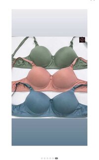 Padded Bra - Cotton, Size 30-40, Multicolor | Full Coverage With Maximum Support, Wire-free Comfort, Adjustable Straps For Sleek No-show Look