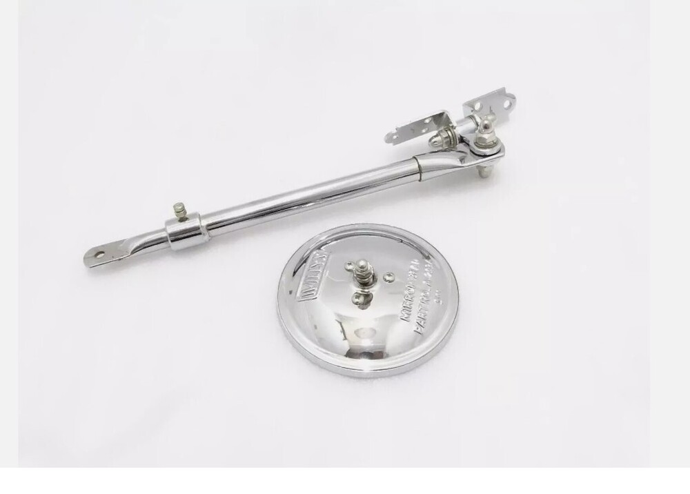 For Willys Mb Jeep Chromed Mirror & Adjustable Arm - Lubrication Type: Grease
