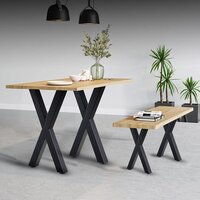 Table Legs X-Shape Desk Legs Metal Coffee Table Legs, Steel Desk Legs DIY Legs