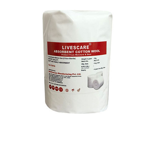 Absorbent Cotton Wool - 100% Cotton, Roll Form, Super White In 100g, 250g, 400g, 500g Sizes | High Absorbency, 99% Purity, Ideal For Wound Care And Cleaning