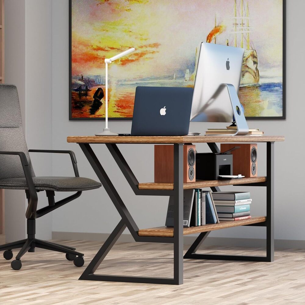 Table Legs 30 inch x 24 inch, K-Shaped Desk Legs, Heavy Duty Metal Legs