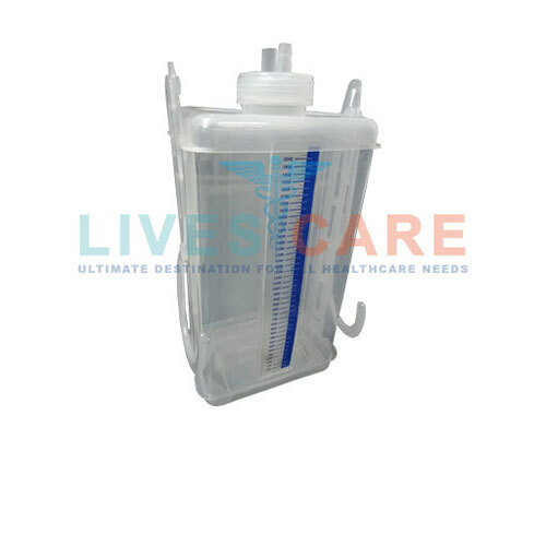 Chest Drainage Bottle - Dehp Free Material, Single/double Chamber Sizes 500-2500ml | Smooth Kink Resistance Tubing, Easy To Read Graduation, Sterile And Disposable