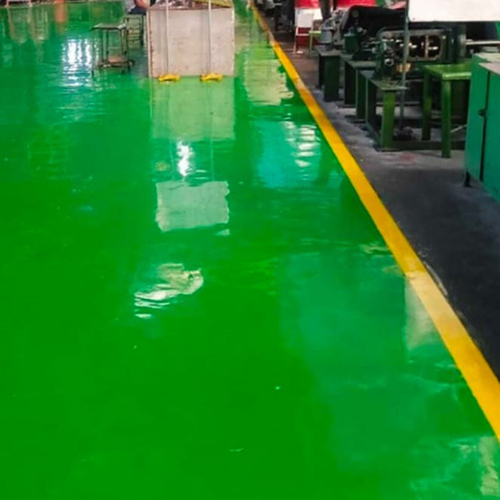 Yellow Marking Epoxy Flooring
