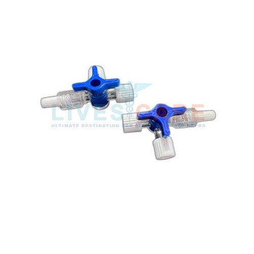 Three Way Stopcock - Color: Transparent/blue