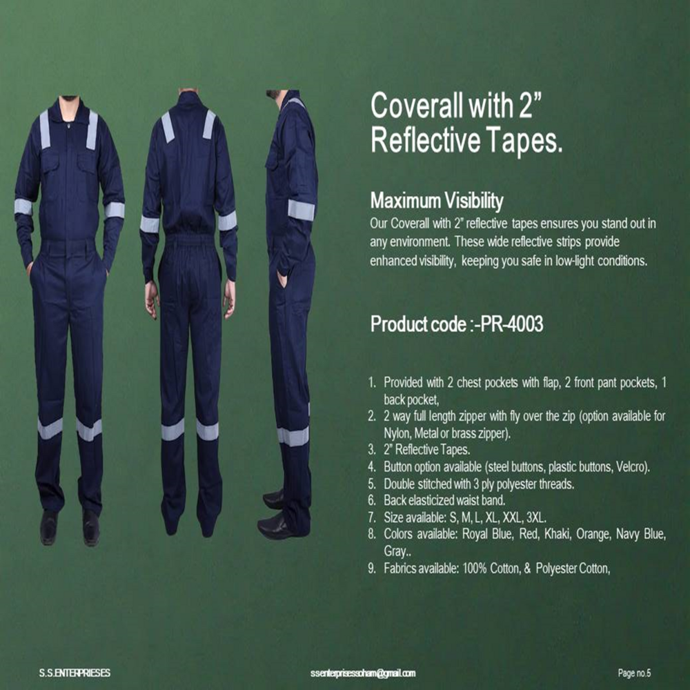 Pr-4003-premium Cotton Workwear Coverall Overalls For Industrial