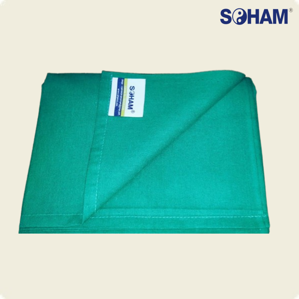 Pr-1001-cotton Hospital Vat Dyed Bedsheets - Single Size 90x60 Inch, Vat Green Color, 180 Gsm, Soft Combed Cotton, Easy Care, Hypoallergenic