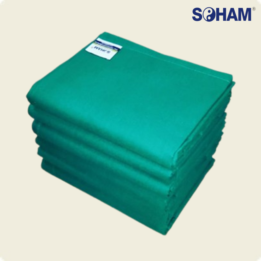 Pr-1001-cotton Hospital Vat Dyed Bedsheets - Single Size 90x60 Inch, Vat Green Color, 180 Gsm, Soft Combed Cotton, Easy Care, Hypoallergenic