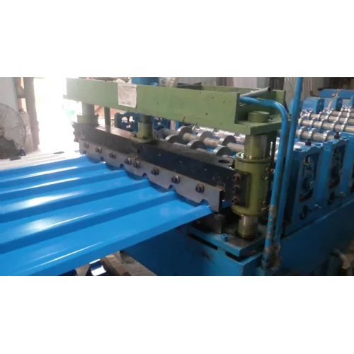 Automatic Metal Sheet Roof Roll Forming Machine - Color: Blue