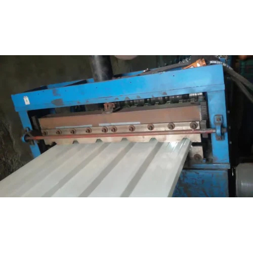 Commercial Heavy 100mm Automatic Sheet Roll Forming Machine - Color: Blue