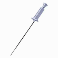 Liver Biopsy Needle - Stainless Steel, 14g-20g, Silver With Marked Handle, Tri-bevel Tip, Sterile Disposable