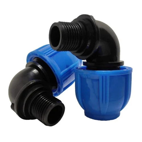 Pp Compression Male Threaded Elbow - Color: Blue