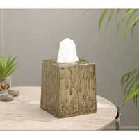 Birch Tissue Holder - Brass Material, Standard Size, Brass Antique Finish | Elegant Square Design, Luxurious Home Decor Solution