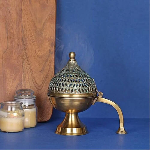 Brass Incense Burner Gold Plated