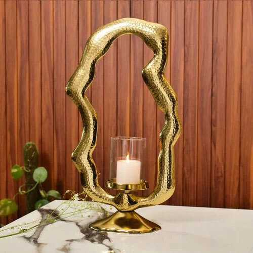 Zigzag Candle Holder Metal Candle Stand (Large)