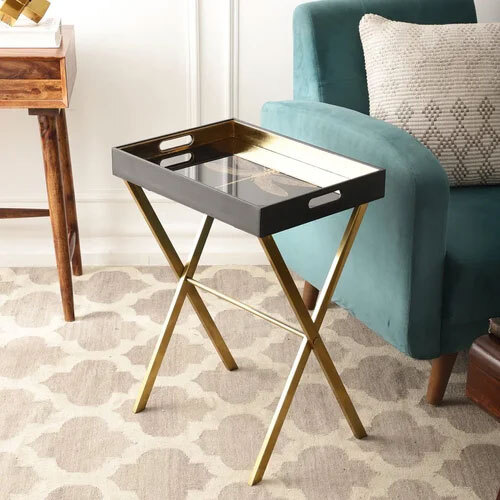 Butterfly Gold Butler Tray Table - Application: Home