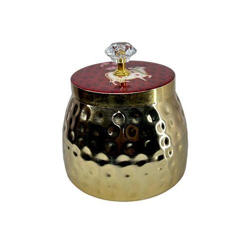 Rc0624 4 Inch Gold And Meena Finish Jar - Color: Multi