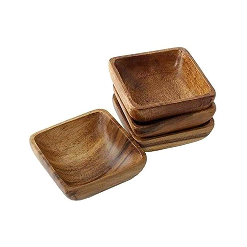 Wooden Sauce Bowl - Color: Brown