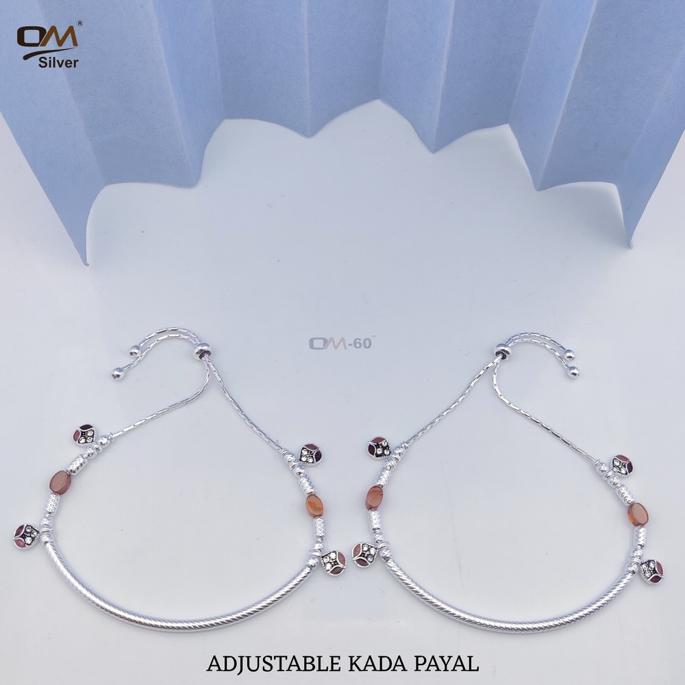 Silver Adjustable Fancy payal