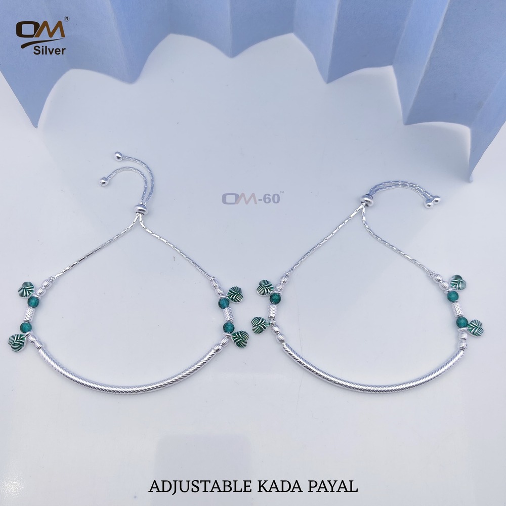 Silver Adjustable Fancy payal