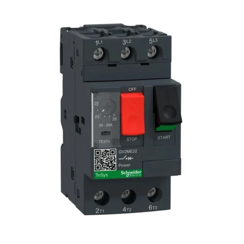 Schneider Electric 25 A Tesys Motor Protection Circuit Breaker - Color: Black