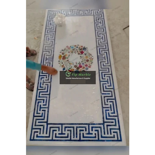 Marble Inlay Work - Color: White