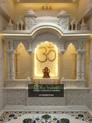 Outdoor Makrana Marble Temple - Fabric Type: Canvas