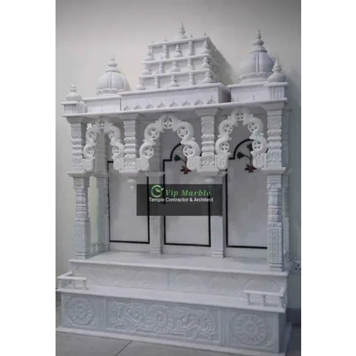 Pure White Marble Mandir - Application: Worship